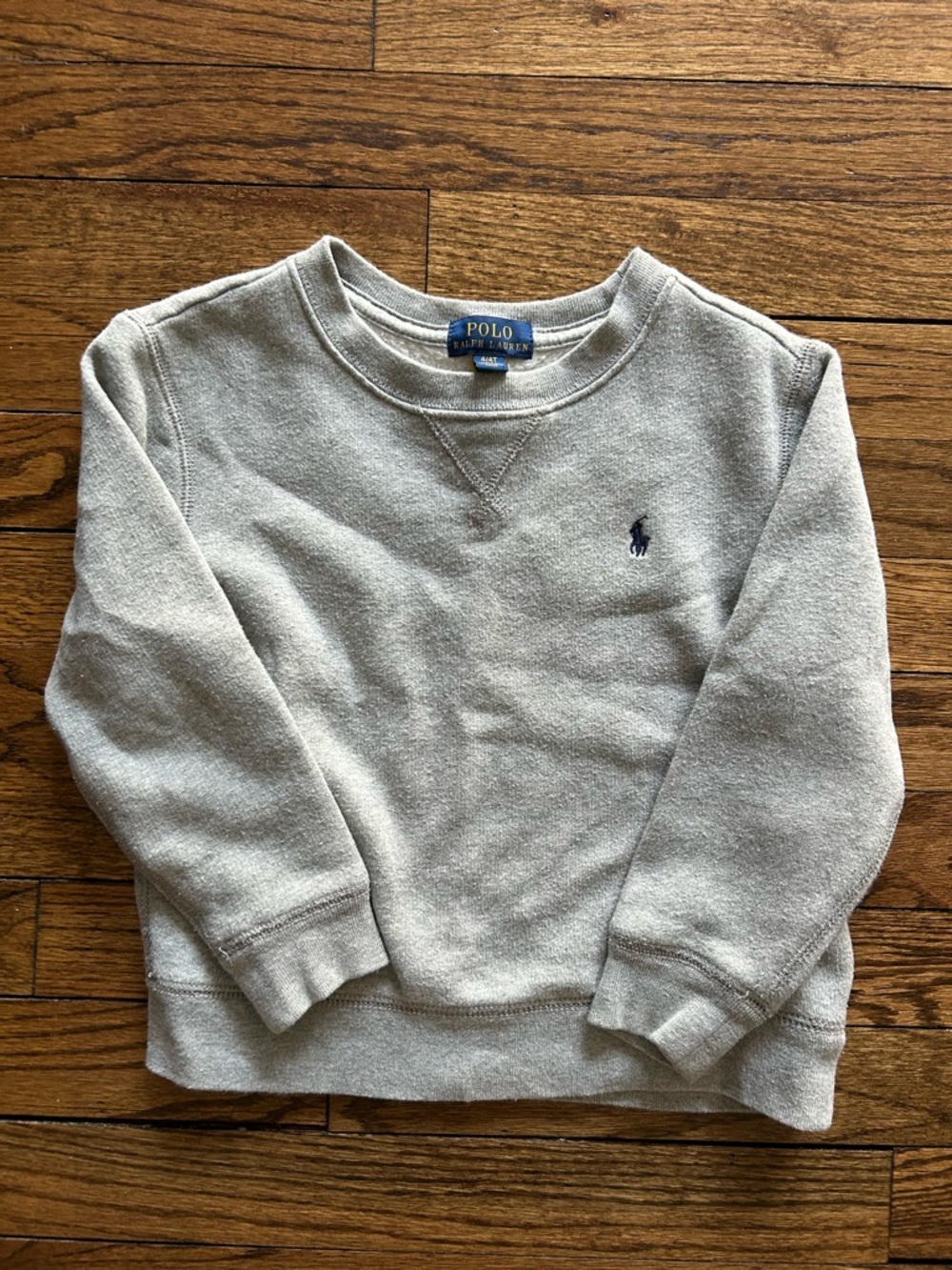 Polo by Ralph Lauren Kids Light Gray Crewneck Sweatshirt with Navy Pony